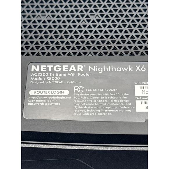 Netgear X6 R8000-100NAS AC3200 NIGHTHAWK Tri-Band WiFi Router - Picture 5 of 7